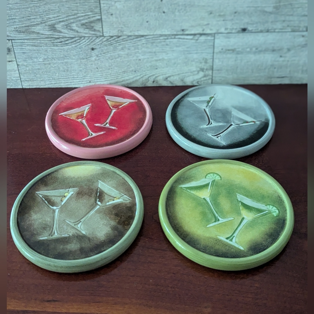 Artland Set Of 4 Classic Martini Coasters